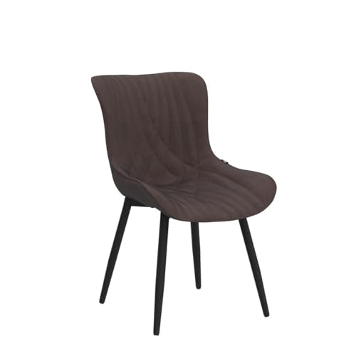 Brown Upholstered Dining Chairs Set of 2 for Kitchen & Dining Room