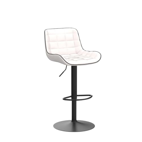 JNS AVIATION Set of 2 Modern Adjustable Swivel Bar Stools with Back for Kitchen Islands
