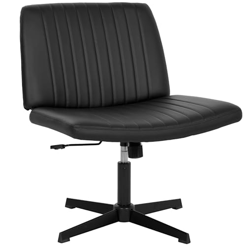 Modern Black Swivel Desk Chair with Adjustable Height