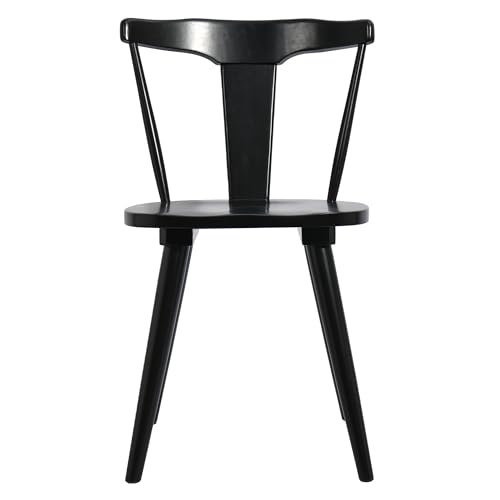 Set of 2 DUHOME Black Wood Mid-Century Wishbone Dining Chairs