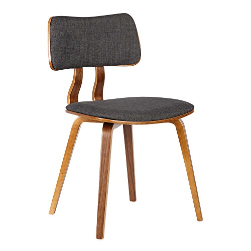 Jaguar Charcoal Fabric and Walnut Dining Chair for Adults
