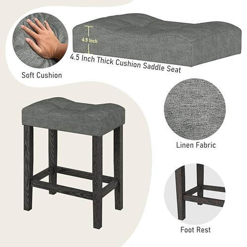 Modern 5-Piece Counter Height Dining Table Set for Kitchen, Black