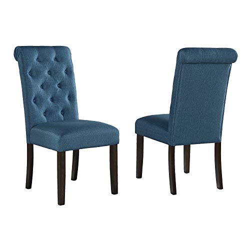 Roundhill Furniture Blue Tufted Parsons Dining Chair Set