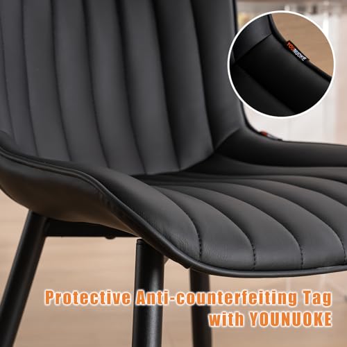 Modern Black Dining Chair Set of 2