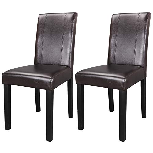 Modern PU Leather Dining Chair Set of 2