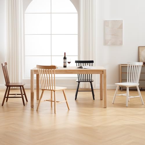 Set of 6 Classic Windsor Chairs for Kitchen & Dining Room, Black