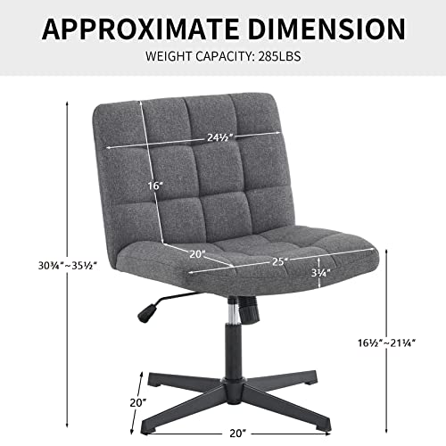 Armless Swivel Desk Chair for Office/Home Office Task Chairs