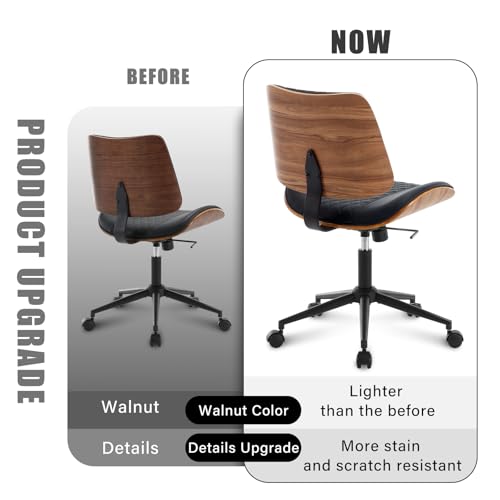 Modern Black Office Chair with Adjustable Height and Wheels