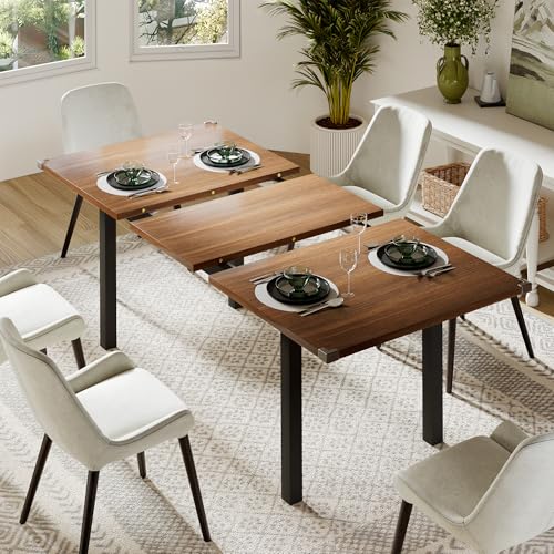 JNS AVIATION Extendable Walnut Dining Table for Small Spaces