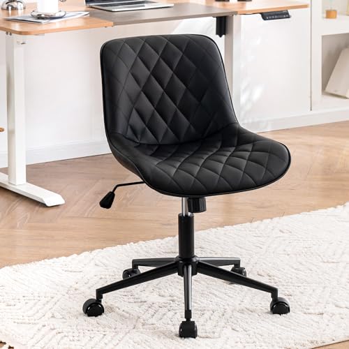 JNS AVIATION Black Swivel Desk Chair with Wheels