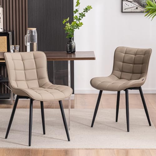 Modern Khaki Dining Chair Set of 2