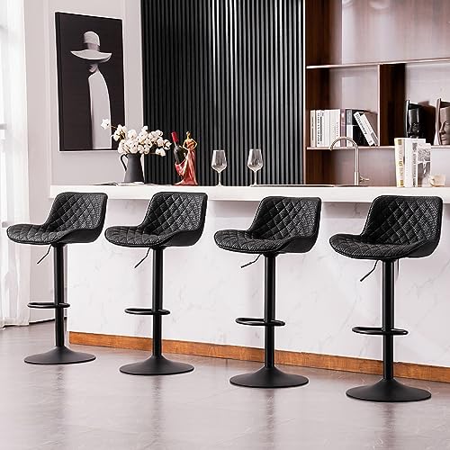 Modern White Counter Height Bar Stools Set of 2 for Kitchen Island Counter