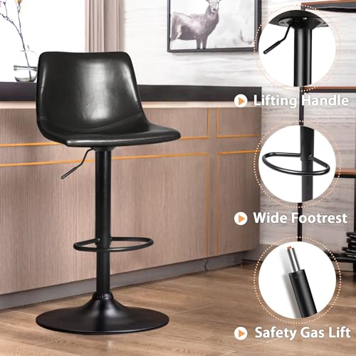 Modern Swivel Bar Stools Set of 4 for Kitchen Island