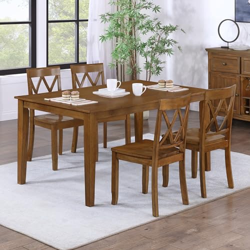 DUHOME Walnut Farmhouse Dining Chair Set - 2 Chairs