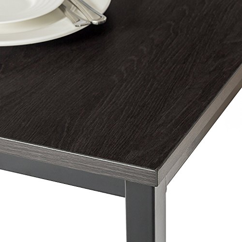 Zinus Louis Modern Soho Dining Table Set with Two Benches - Espresso